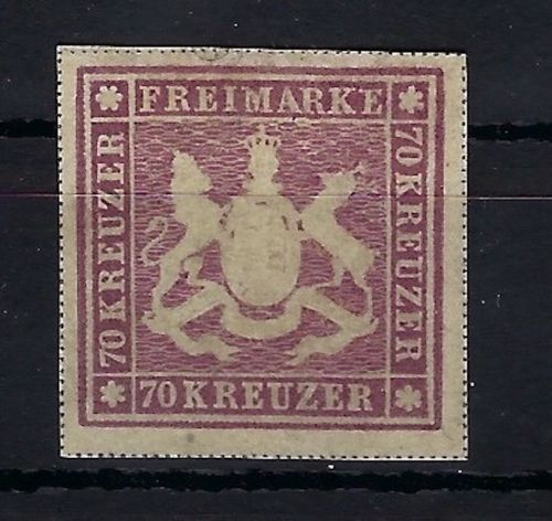 Württemberg Mi 42 (*) ohne Gummi, ME für * = 2.300€