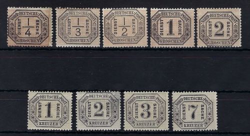 NDP Dienst Mi 1 - 9 * mit Falz und Gummi, ME 290€