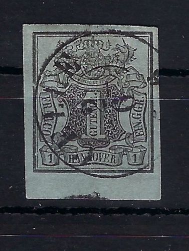 Hannover Mi 1 ° Unterrand, mit K 2 Celle, einwandfrei