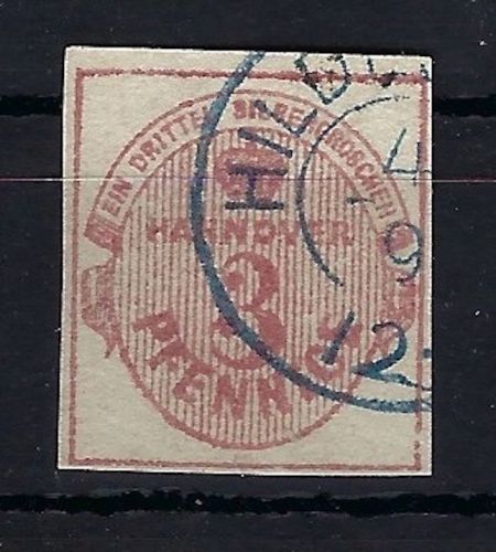 Hannover Mi 13b° vollrandig mit K2 Hildesheim