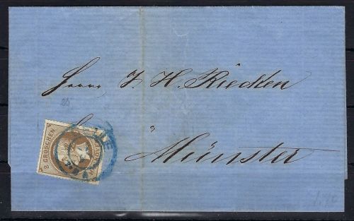 Hannover Mi 25y EF mit blauem K2 Celle nach Münster