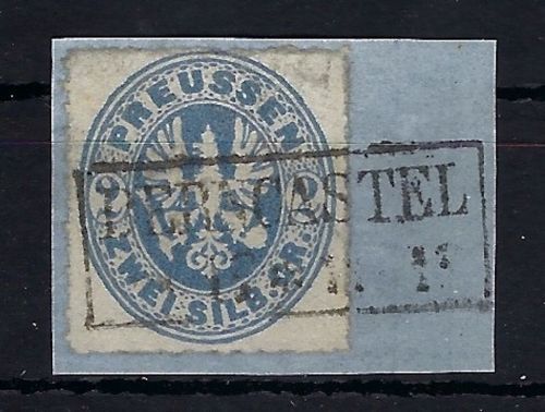 Preußen Mi 17 Briefstück mit Ra2 Berncastel und PF I, ME 150€