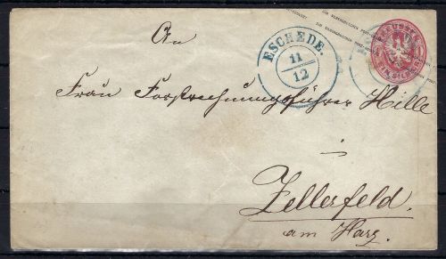 Preußen GA mit blauem K2 Eschede nach Zellerfeld