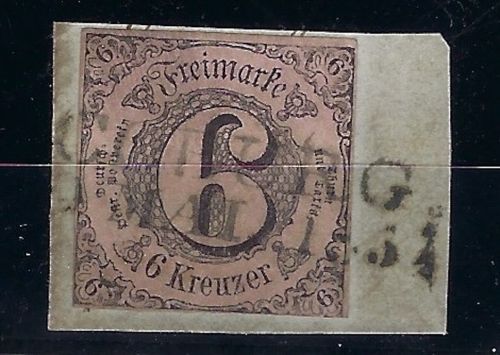 Thurn und Taxis Mi 9 Briefstück mit vollständigem L2 Coburg