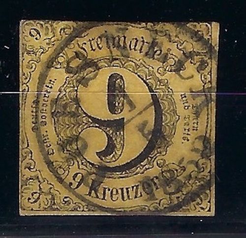 Thurn und Taxis Mi 10 mit K1 Poesneck, ideal gestempelt