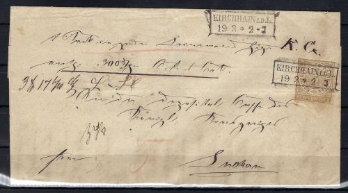 NDP Mi 6 EF mit Ra2 Kirchhain i.d.L., Nachgebühr