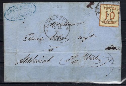 NDP OPD Elsass/Lothringen, Mi 5 I a mit PF I als EF, gep. Flemming BPP