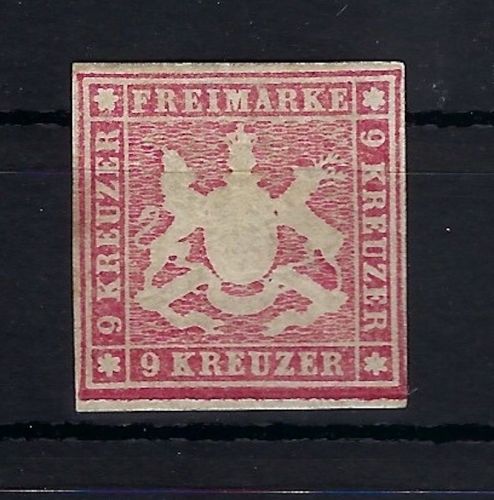 Württemberg Mi 14 * ungebraucht mit Falz und Gummi, ME 1.600€