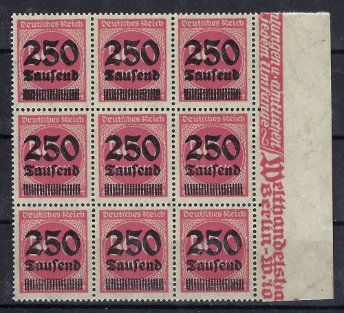 DR Mi 295 Z ** (9) einwandfrei, Bogenteil, gepr. Bauer BPP, ME 225€