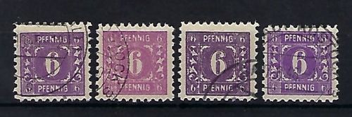 Mecklenburg Vorpommern, Mi 9 a-d °, jede Marke gep. Kramp BPP, ME 143€