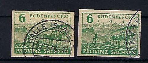 Prov. Sachsen, Mi 85 xa + 86 ya ° und gepr. Jasch / Ströh BPP, ME 400€