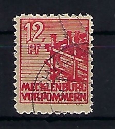 Mecklenburg Vorpommern, Mi 36 x zz °, gep. Thom BPP, ME _._ ohne Preis
