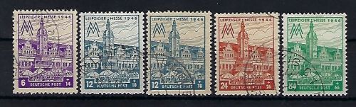 West Sachsen, Mi 162Az, 163Aya, 163AZbI, 164AZ, 165AXb ° u. BPP gep.