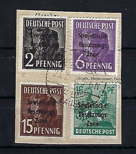 SBZ Mi 182 c und weitere auf Briefstück, gep. Paul BPP, ME 200€