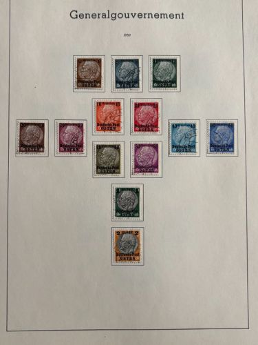 Generalgouvernement komplett gestempelt (ohne Land und Leute)