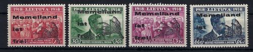 Memel Lokalausgabe, Mi I-IV ** (Typen II, I, I, I) ME 137€