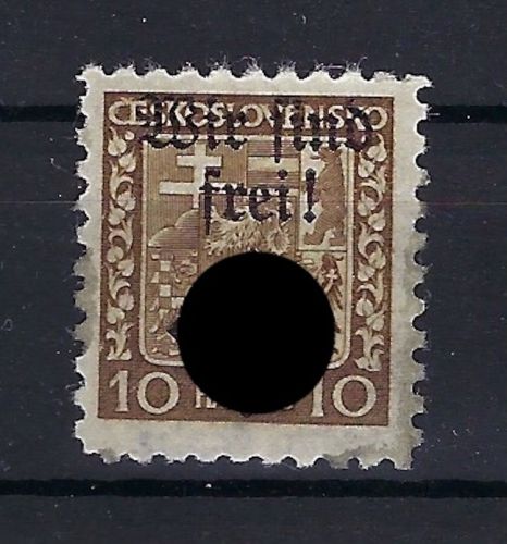 Sudetenland / Mährisch Ostrau Mi 2x (Pergamentpapier) gepr. Mahr BPP