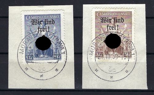 Sudetenland/Mährisch Ostrau Mi 30-31, Luxus Briefstücke, gep. Mahr BPP