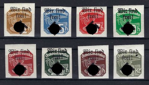 Sudetenland / Mährisch Ostrau Mi 32 - 40 * mit Gummi (ohne 37)