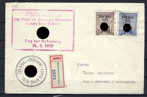 Sudetenland / Mährisch Ostrau Mi 30-31 Brief