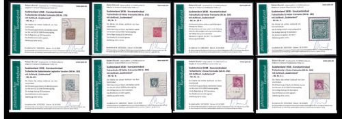 Sudetenland/Konstantinsbad, Marken/Briefstücke, alles mit KB Brunel VP