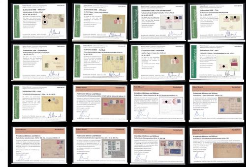 Sudetenland, Partie Karten/Briefe/Briefstücke alles mit KB Brunel VP