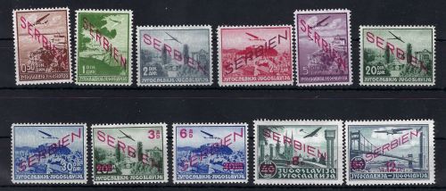 P) Serbien Mi 16-20**, 22**, 23**, 27-30** in guter Qualität, ME 351€