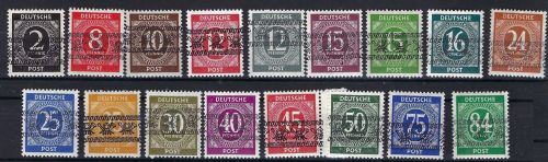 P) Bizone Mi 52-68 I**, bis auf Mi 62, alle gep. Schlegel BPP, ME 500€