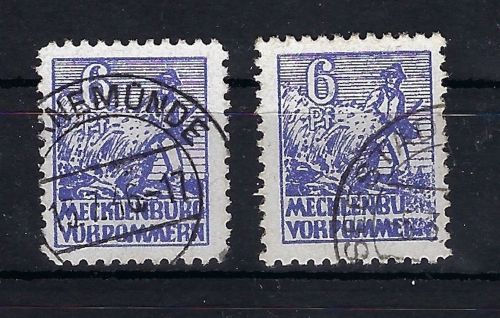 Mecklenburg Vorpommern Mi 33 xb / c °, beide gep. Zierer BPP, ME 540€