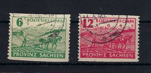 Provinz Sachsen Mi 85-86 wa C °, gepr. Herbst BPP, ME 160€