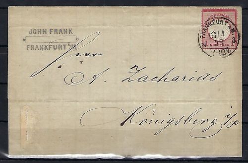 DR 1873, Mi 4 EF, Verwendung der Groschenmarken im Kreuzerbezirk