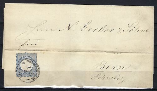 DR Mi 10 EF Auslandsbrief Frankfurt am Main nach Bern (Schweiz)