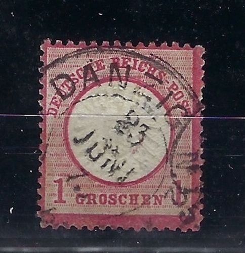 DR Mi 19 mit klarem + zentrisch aufgesetztem K1 Danzig N1 26.6.1873^19