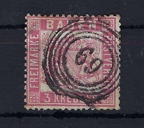 Baden Mi 16° mit sauberem Nummernstempel 69 "Kenzingen", ME 350€