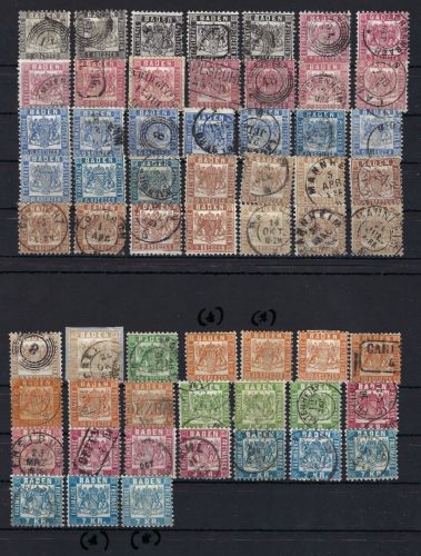 Baden, nette umfangreiche Partie aus Mi 17-25 °/*/(*), ME 4.850€