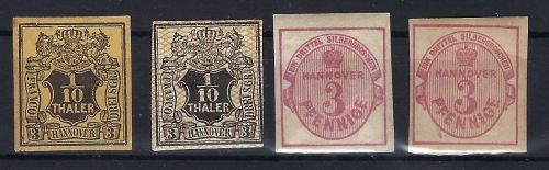 P) Hannover Lot ND Lechte 40b, 42, 44a, 44b je * ungebraucht mit Gummi