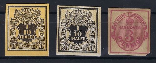 P) Hannover Lot ND Lechte 20 (*) ohne Gummi und 42 + 44b * mit Gummi