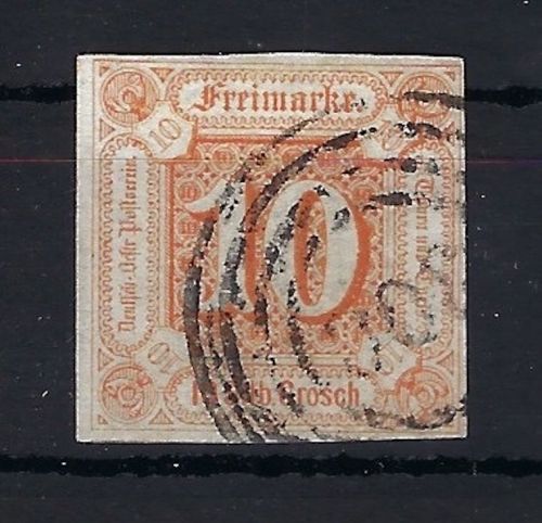 Thurn und Taxis Mi 19 ° vollrandig, gepr. haferkamp, ME 600€