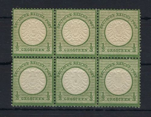 P) DR Mi 17 ** 6er-Block , Attest Hennies BPP