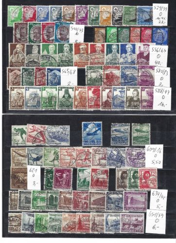 DR gestempeltes Lot aus Mi 529-694 ° / Briefstücke, ME 651€