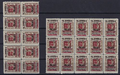 C) Memel Mi 232 ** (25) in 2 Bogenteile, ME 2.000€