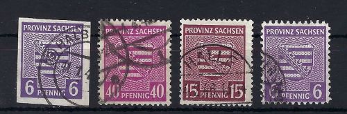 Provinz Sachsen gestempeltes Lot aus Mi 40-80, alles gep. BPP, ME 510€