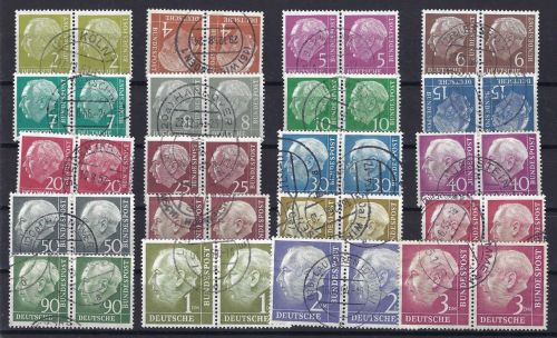 C) Bund Heuss Mi 177-196° Paar Satz komplett, ME 1.671€