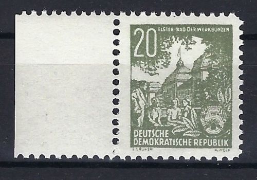 DDR Propagandafälschung PFä Mi 10 ** Randstück, einwandfrei, ME 110€