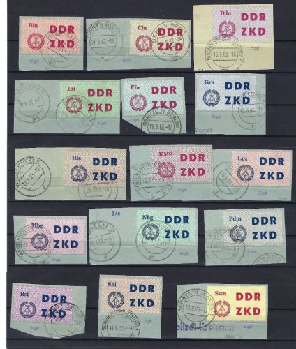 P) DDR Dienst Laufkontrollzettel Mi 1-15 ∆, mit Tagestempel, ME 280€