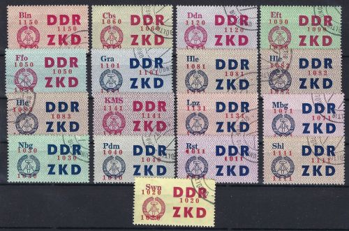 P) DDR Dienst Laufkontrollzettel Mi 16-30 gestemp. ungültig, Me 280€