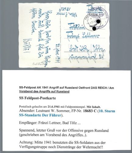 Feldpost 2. WK, FP-Nr. 18683C (10. Sturm SS-Standarte "Der Führer")
