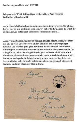 Feldpost 2. WK FP-Nr. 11152 A, Eroberung von Kiew