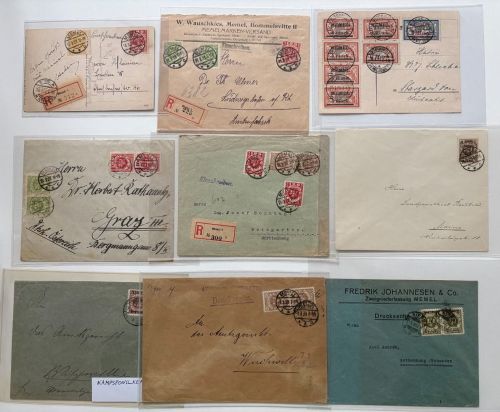 Memel, Briefe-Partie mit Briefen bis zu 100€ katalogwert, ME 628€