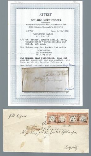 DR Mi 18 4er-Str. MeF mit Ra3 Loewenberg Schlesien, FA Hennies BPP